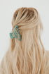 DOORBUSTER Deal - Butterfly Checkered Hair Claw - Green