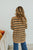 Striped Miley Dot Cardigan - Camel