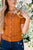 Stay Together Ribbed Top- Rust