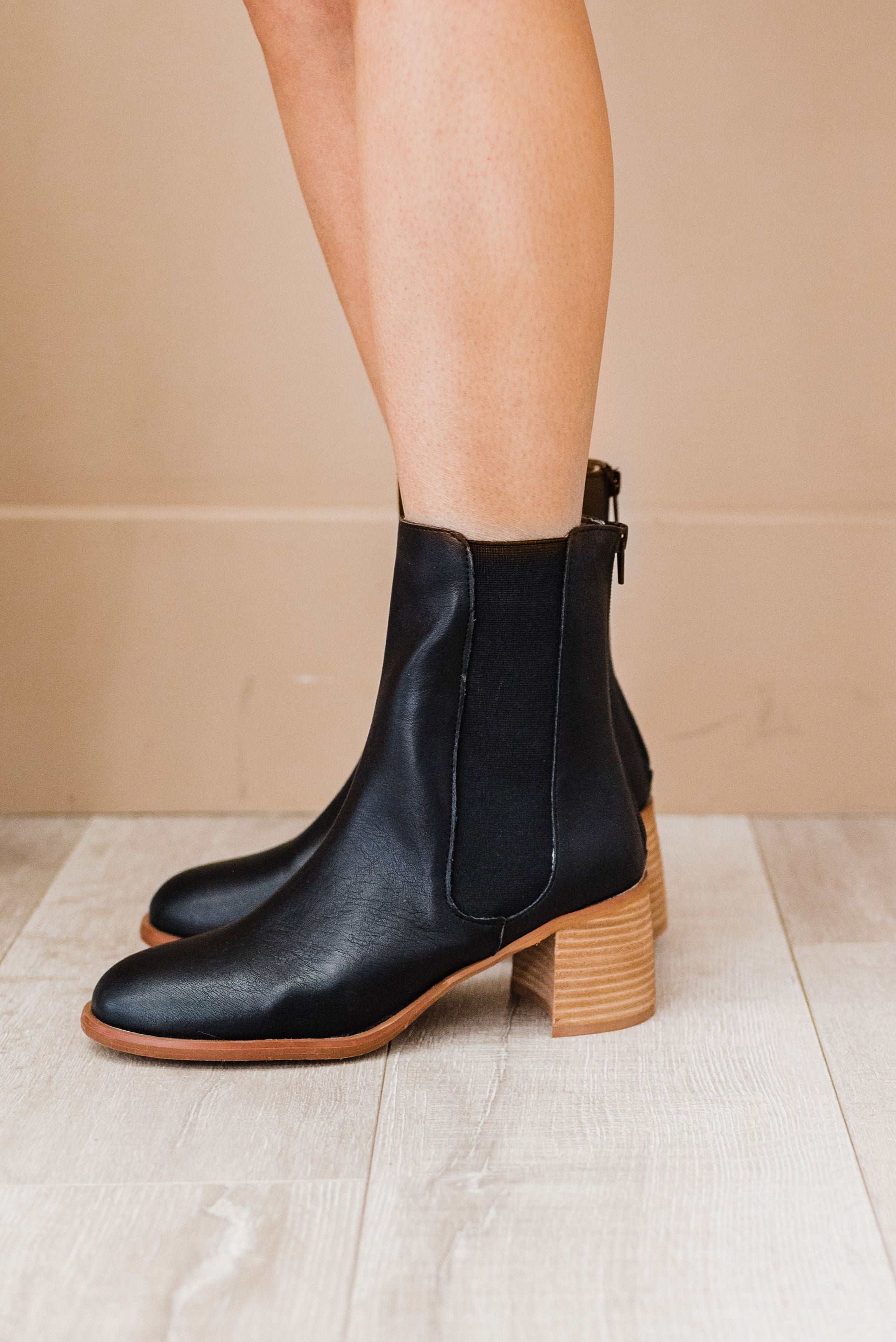 Buy Friends Like These Black Wide Fit Side Zip Low Heel Ankle Boot from  Next India