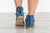 Sariah Leopard Print Sandals -Blue
