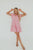 What A Vision Ruffle Sleeve Dress - Pink