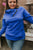 Get Together Classic Zip Cowl Sweatshirt - Royal Blue