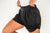 Here To Relax Harem Shorts- Black
